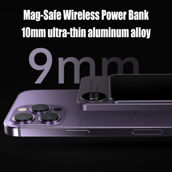 10000mAh Macsafe Magnetic Power Bank PD20W 15W Wireless Fast Charger External Auxiliary Battery Pack For Magsafe iPhone 15 14 13 - Image 6