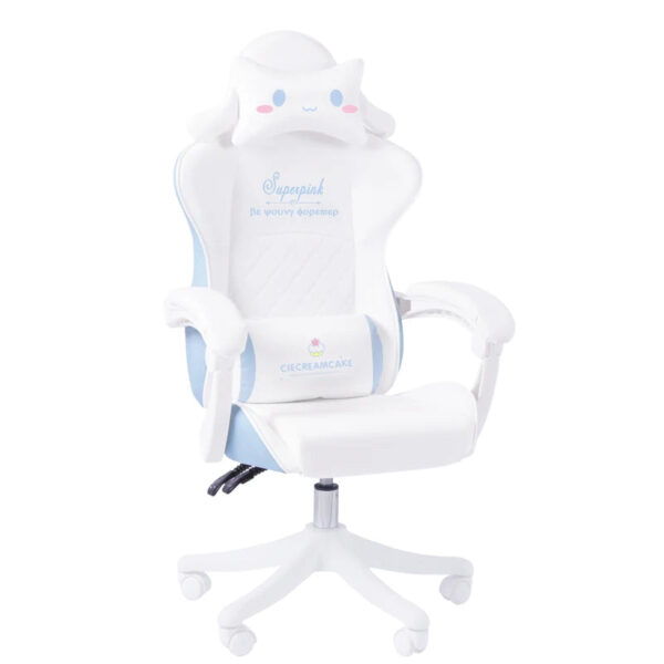 2024 Pink & White Letter Computer Chair Girls living room Study Chair Liftable Rotating Gaming Chair Promotion silla gamer - Image 8