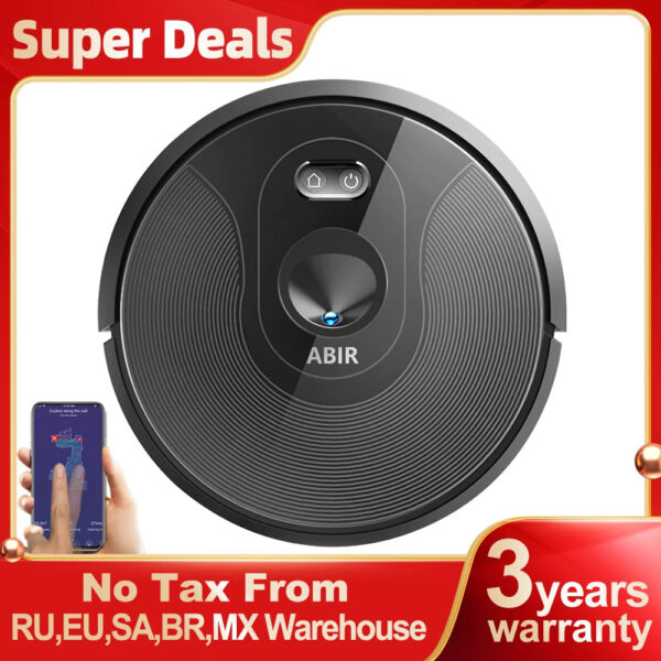 ABIR X6 Robot Vacuum Cleaner, Visual Navigation,APP Virtual Barrier,6000PA Suction,Smart Home Mop,Floor Carpet Washing Appliance - Image 2