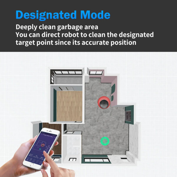 ABIR X6 Robot Vacuum Cleaner, Visual Navigation,APP Virtual Barrier,6000PA Suction,Smart Home Mop,Floor Carpet Washing Appliance - Image 4