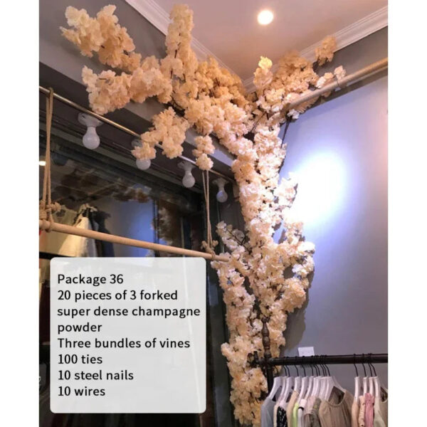 Artificial Cherry Blossom Tree Set Flower Branches and Dead Vine DIY Wedding Party Arch Decoration Home Festival Wall Decoration - Image 17