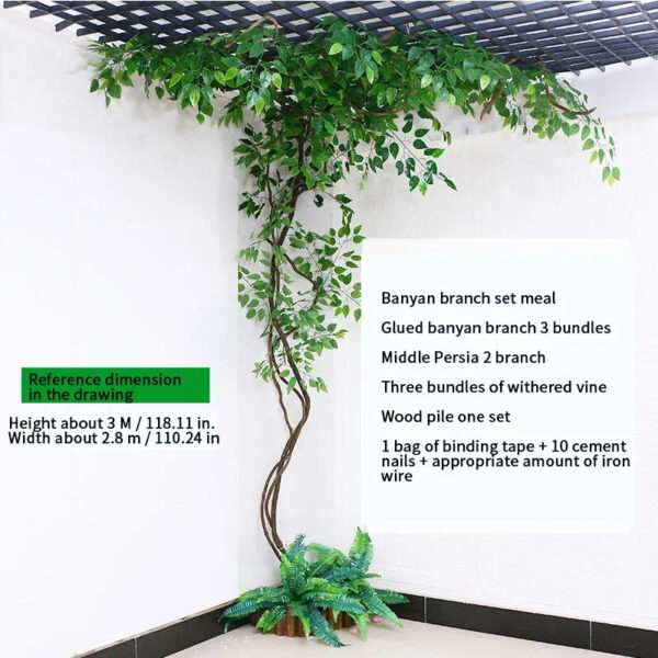 Artificial Cherry Blossom Tree Set Flower Branches and Dead Vine DIY Wedding Party Arch Decoration Home Festival Wall Decoration - Image 18