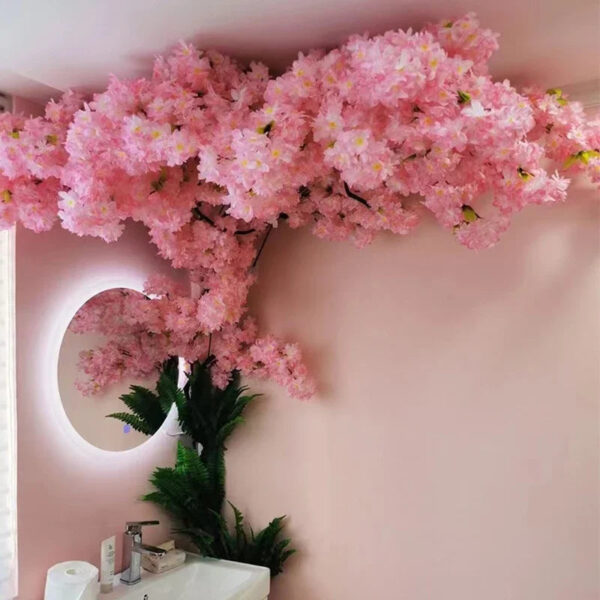 Artificial Cherry Blossom Tree Set Flower Branches and Dead Vine DIY Wedding Party Arch Decoration Home Festival Wall Decoration - Image 3