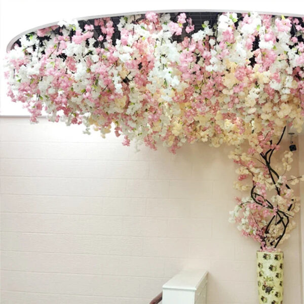 Artificial Cherry Blossom Tree Set Flower Branches and Dead Vine DIY Wedding Party Arch Decoration Home Festival Wall Decoration - Image 5