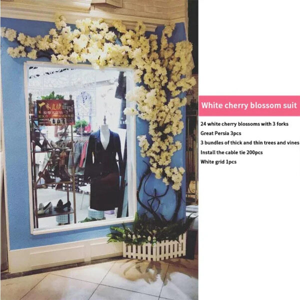 Artificial Cherry Blossom Tree Set Flower Branches and Dead Vine DIY Wedding Party Arch Decoration Home Festival Wall Decoration - Image 10