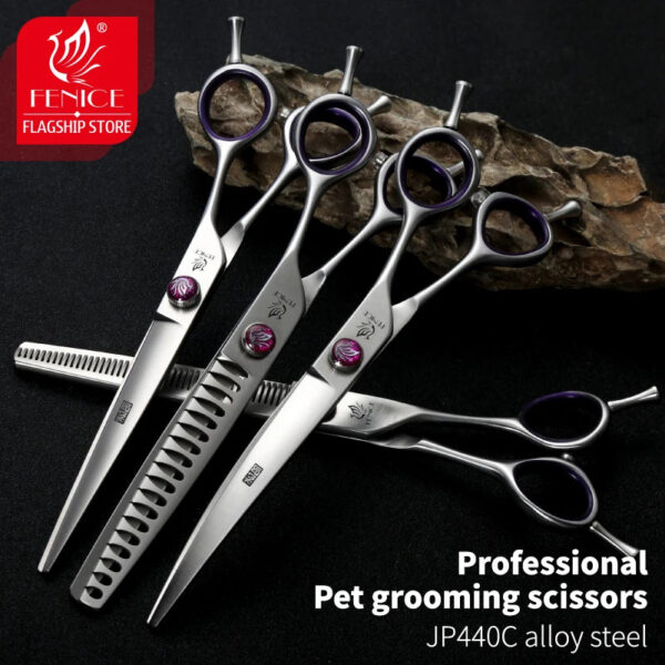 Fenice Professional Dog Grooming Scissors - 7.0/8.0 Inch Thinning Chunker Shears (JP440C) - Image 14