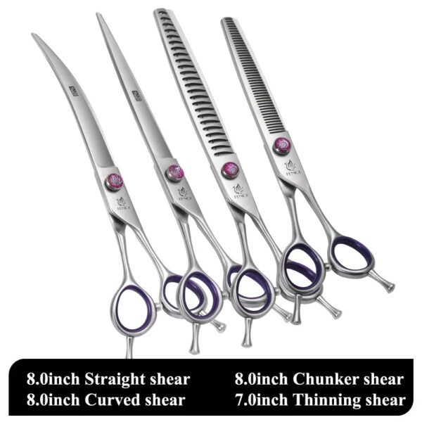 Fenice Professional Dog Grooming Scissors - 7.0/8.0 Inch Thinning Chunker Shears (JP440C) - Image 3
