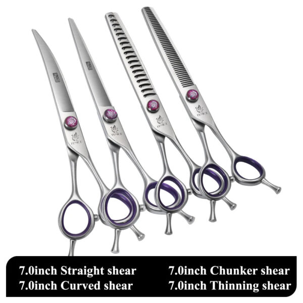 Fenice Professional Dog Grooming Scissors - 7.0/8.0 Inch Thinning Chunker Shears (JP440C) - Image 5