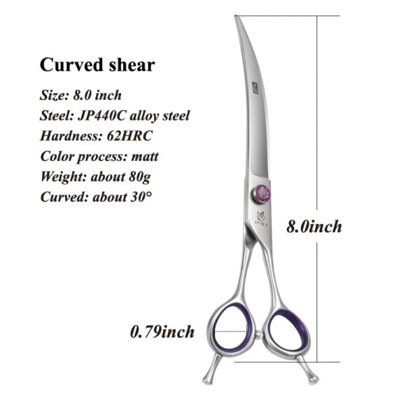 Fenice Professional Dog Grooming Scissors - 7.0/8.0 Inch Thinning Chunker Shears (JP440C) - Image 6