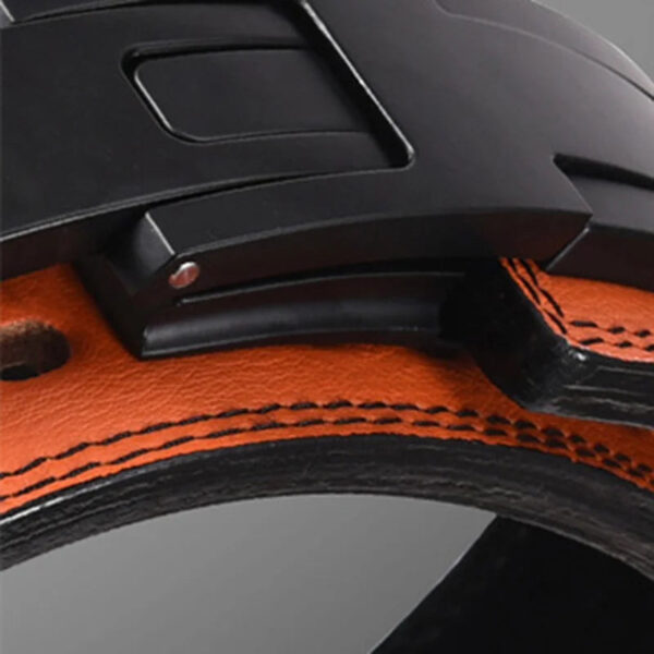 Fitness Strong Belt Squat Training Hard Pull Cowhide Powerlifting Belt Lever Buckle Weightlifting Strength Belt Waist Protector - Image 10