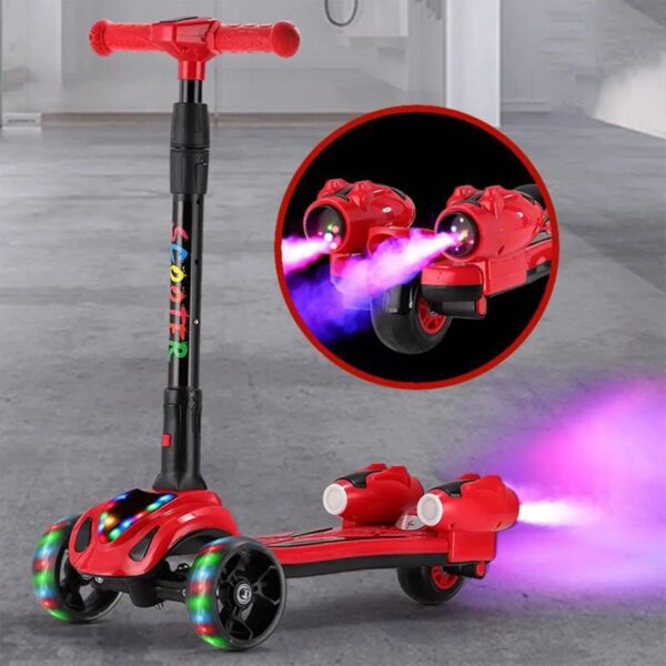 Folding Adjustable Kick Scooters for Kids, 3 Wheel Electric Light Spray, Children's Foot Scooters, High Quality - Image 3