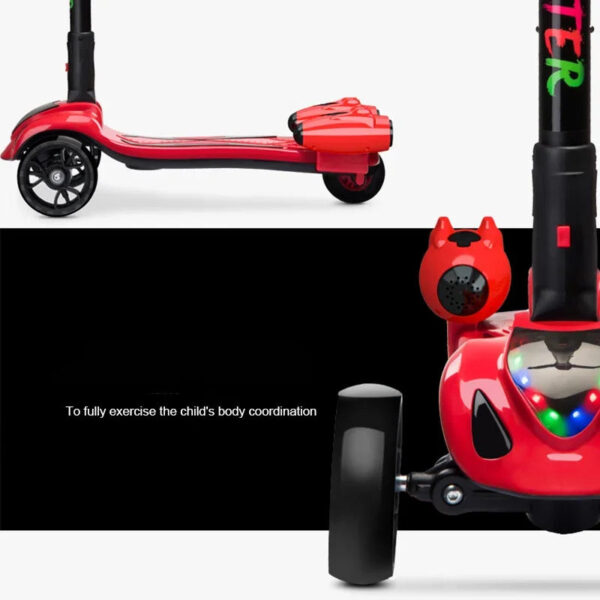 Folding Adjustable Kick Scooters for Kids, 3 Wheel Electric Light Spray, Children's Foot Scooters, High Quality - Image 6