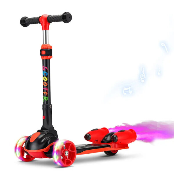 Folding Adjustable Kick Scooters for Kids, 3 Wheel Electric Light Spray, Children's Foot Scooters, High Quality - Image 9