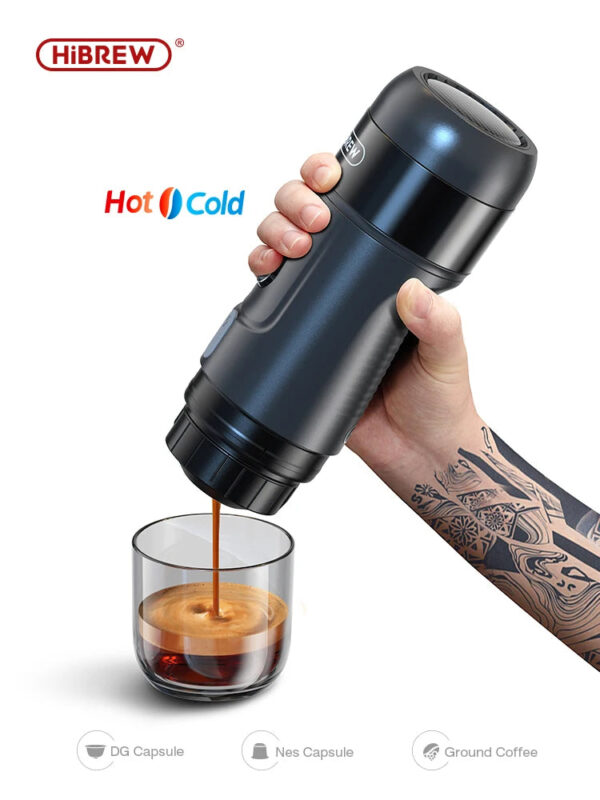 HiBREW Portable Coffee Machine for Car & Home,DC12V  Expresso Coffee Maker Fit Nexpresso Dolce  Pod Capsule  Coffee Powder H4A - Image 3