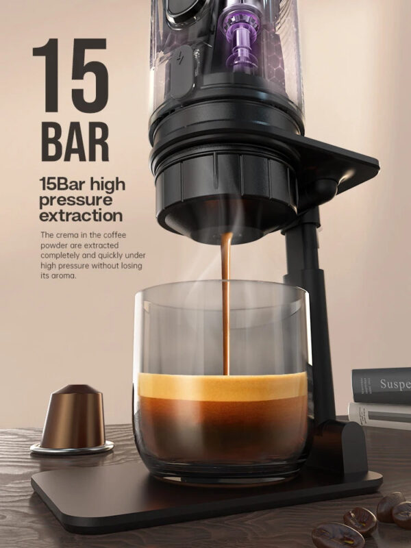 HiBREW Portable Coffee Machine for Car & Home,DC12V  Expresso Coffee Maker Fit Nexpresso Dolce  Pod Capsule  Coffee Powder H4A - Image 5