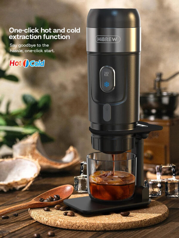 HiBREW Portable Coffee Machine for Car & Home,DC12V  Expresso Coffee Maker Fit Nexpresso Dolce  Pod Capsule  Coffee Powder H4A - Image 6