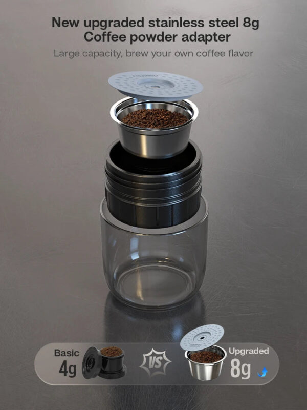 HiBREW Portable Coffee Machine for Car & Home,DC12V  Expresso Coffee Maker Fit Nexpresso Dolce  Pod Capsule  Coffee Powder H4A - Image 7