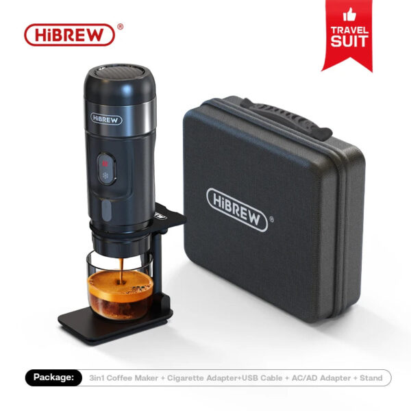 HiBREW Portable Coffee Machine for Car & Home,DC12V  Expresso Coffee Maker Fit Nexpresso Dolce  Pod Capsule  Coffee Powder H4A - Image 8