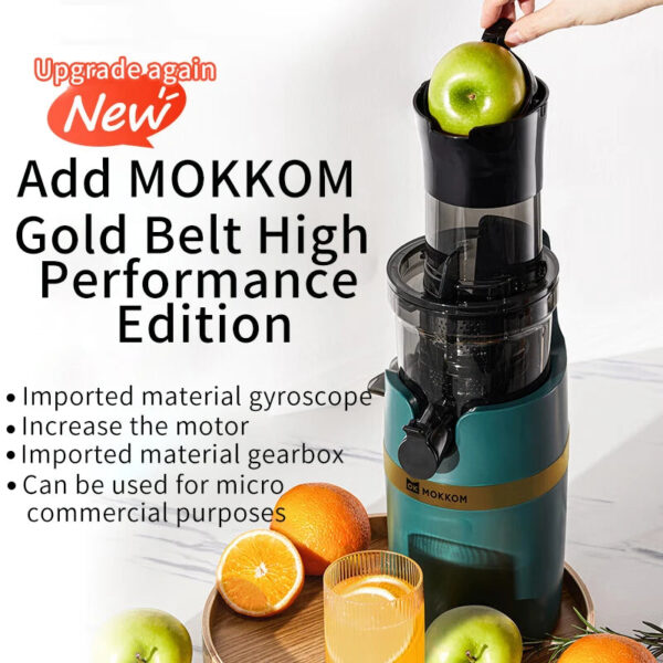 Large Caliber Slow Juicer Screw Cold Press Extractor Slag Juice Separation Filter-Free Easy Wash Electric Fruit Juicer Machine - Image 3