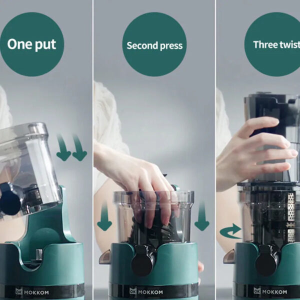 Large Caliber Slow Juicer Screw Cold Press Extractor Slag Juice Separation Filter-Free Easy Wash Electric Fruit Juicer Machine - Image 8