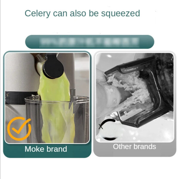 Large Caliber Slow Juicer Screw Cold Press Extractor Slag Juice Separation Filter-Free Easy Wash Electric Fruit Juicer Machine - Image 10
