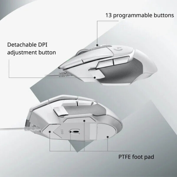 Logitech (G) G502 X Advanced Edition New Optical-mechanical Hybrid Micro HERO Engine Gaming Mouse - Image 6