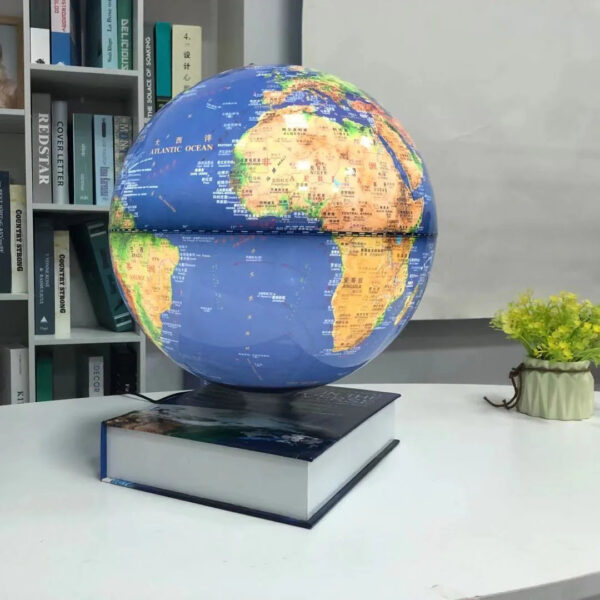 New Book Shape Magnetic Levitating Lamp 8Inch Floating Luminous Earth Globe World Map School Use Festival Gift Home Office Decor - Image 15