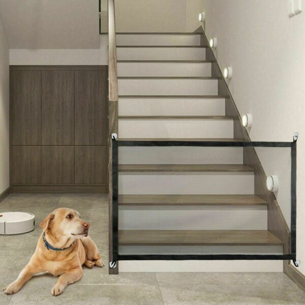 Portable Magic Mesh Baby Safety Gate - Pet Dog Cat Guard for Stairs & Doors - Image 2
