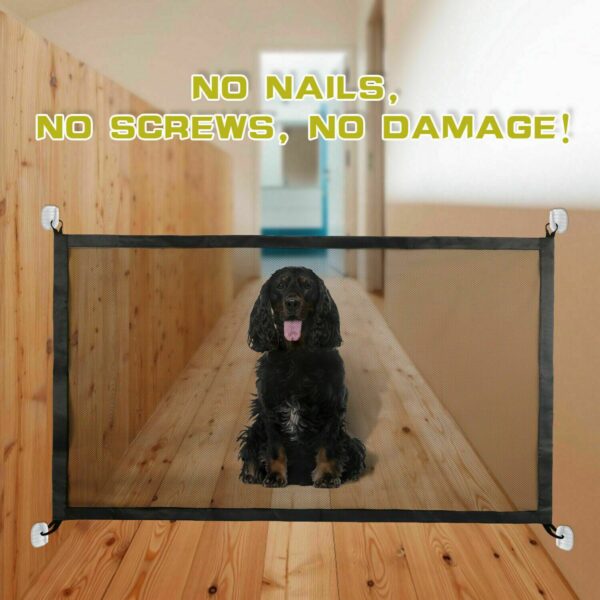 Portable Magic Mesh Baby Safety Gate - Pet Dog Cat Guard for Stairs & Doors - Image 3