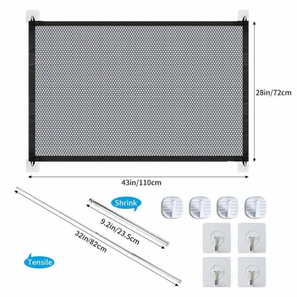 Portable Magic Mesh Baby Safety Gate - Pet Dog Cat Guard for Stairs & Doors - Image 4