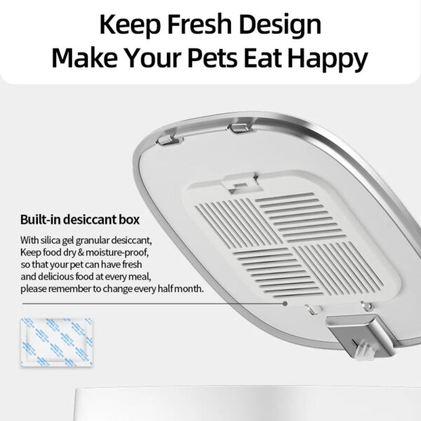 ROJECO Automatic Cat Feeder Pet Smart Cat Food Kibble Dispenser Remote Control Auto WiFi Double Feeder For Cats Dog Accessories - Image 7