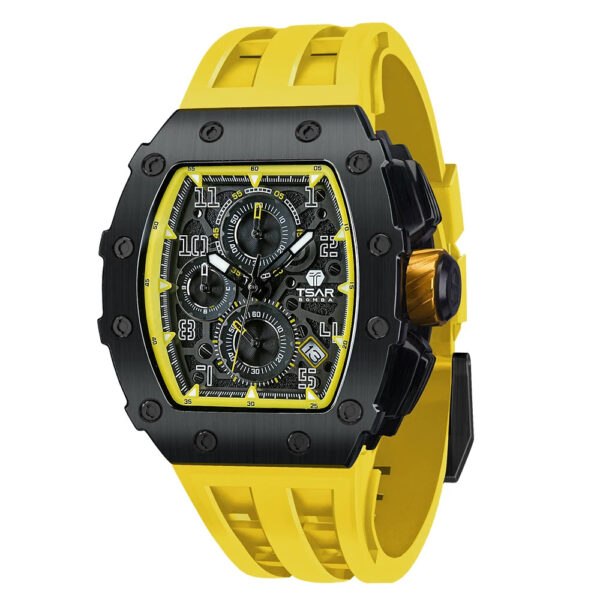 TSAR BOMBA Watch for Men Top Brand Luxury Waterproof Quartz Wristwatch Tonneau Clock Gift Chronograph Rectangle Mens Watch - Image 6