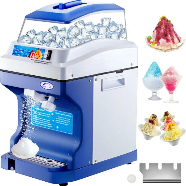 VEVOR 120/200 KG/H Electric Ice Shaver Branch Crusher Chopper Smoothie Blender Granizing Machine Shredder Snow Cone Cubes Maker - Image 2