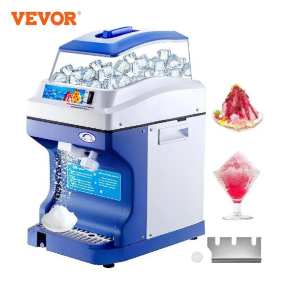 VEVOR 120/200 KG/H Electric Ice Shaver Branch Crusher Chopper Smoothie Blender Granizing Machine Shredder Snow Cone Cubes Maker - Image 4