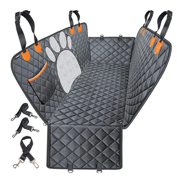 Waterproof Oxford Car Back Seat Protector - Pet Mat Dog Hammock Car Seat Cover - Image 2