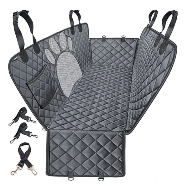 Waterproof Oxford Car Back Seat Protector - Pet Mat Dog Hammock Car Seat Cover - Image 4